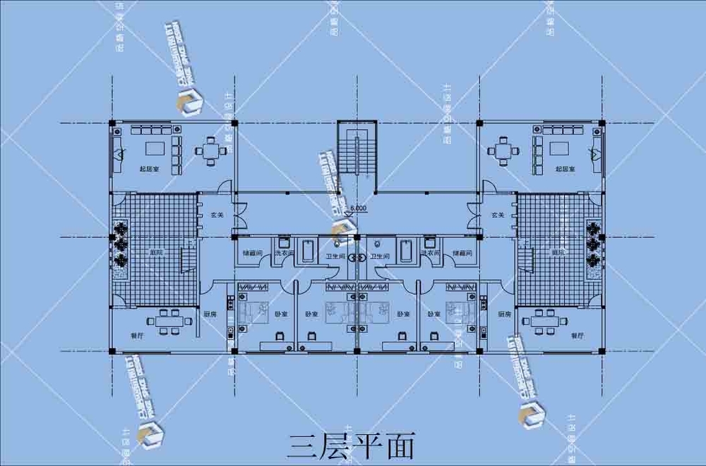 鄉(xiāng)村整體改造現(xiàn)代別墅三層平面.jpg