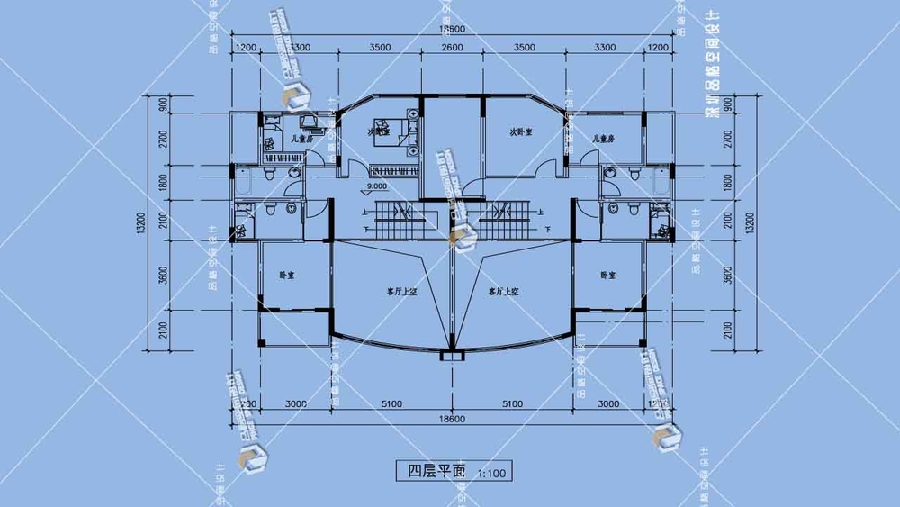 現代聯排別墅四層平面.jpg