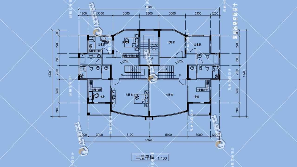 現代聯排別墅二層平面.jpg