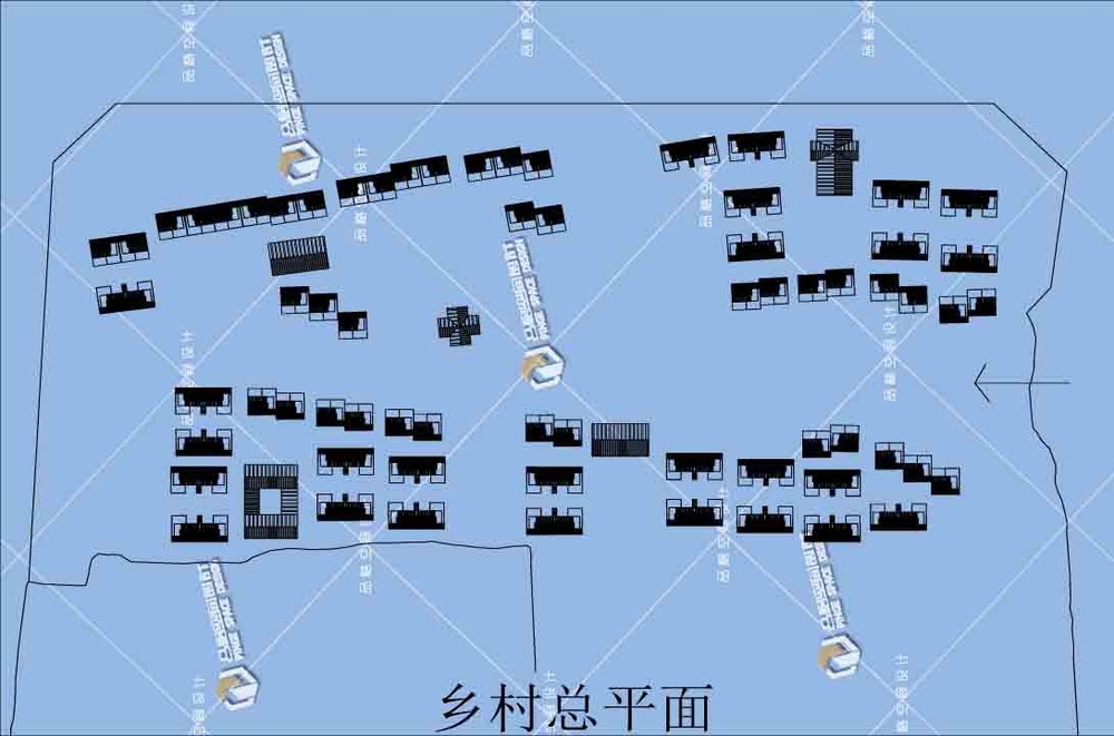 鄉(xiāng)村整體改造現(xiàn)代別墅總平面.jpg