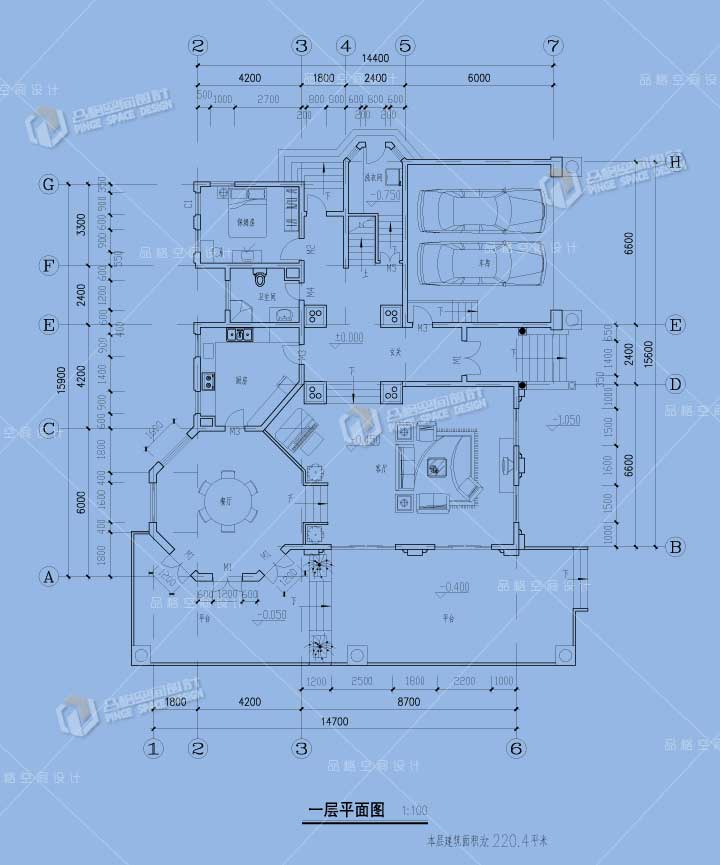 農村傳統歐式建筑一層平面圖.jpg