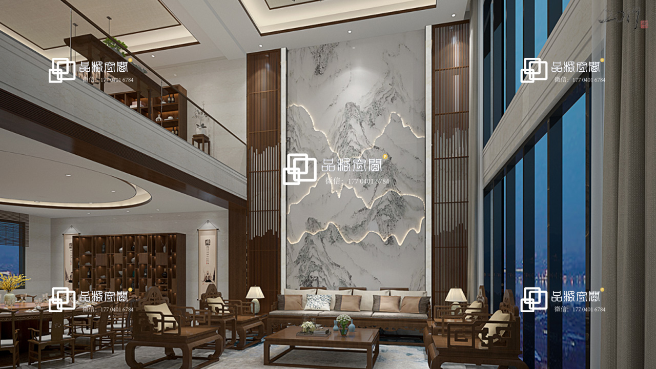 广东茂名新中式别墅室内设计《传承·长乐会所》