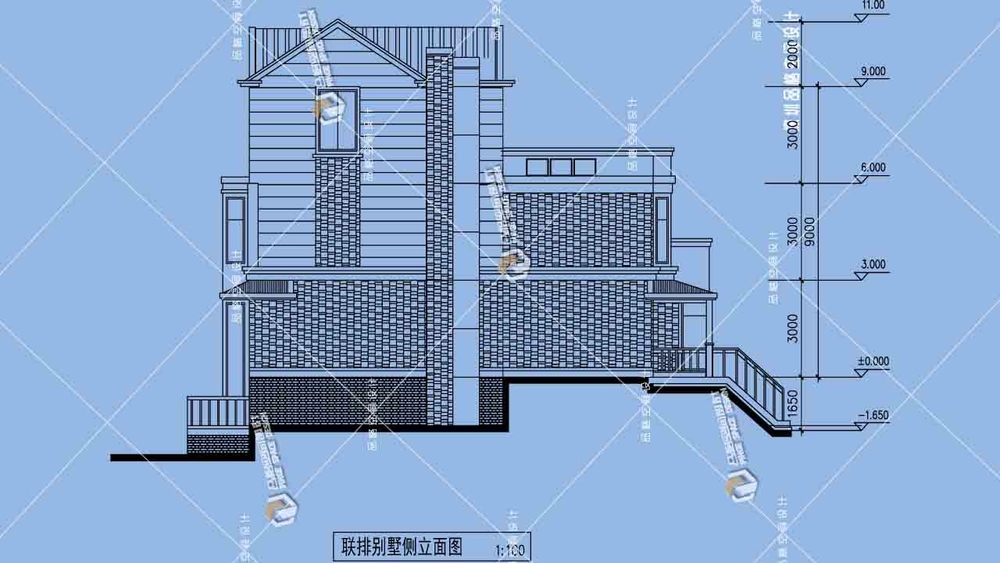 現(xiàn)代別墅群立面圖.jpg