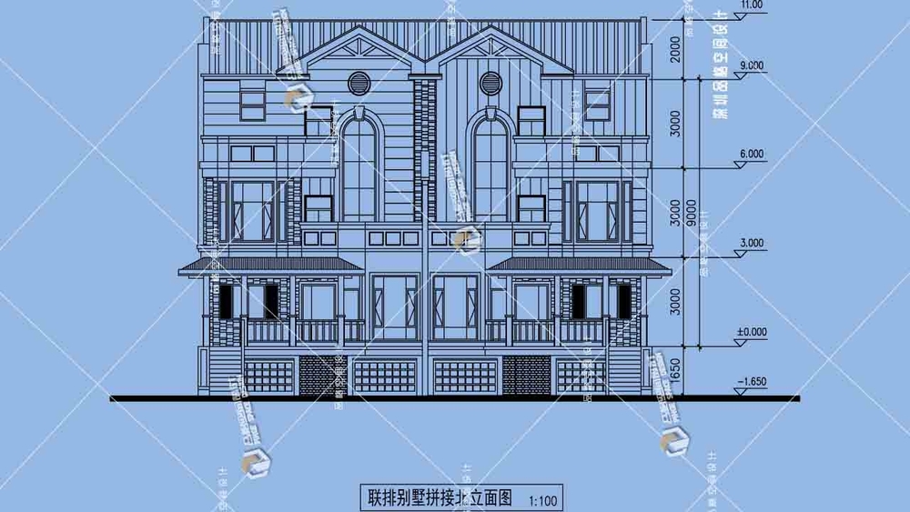 現(xiàn)代別墅立面圖.jpg