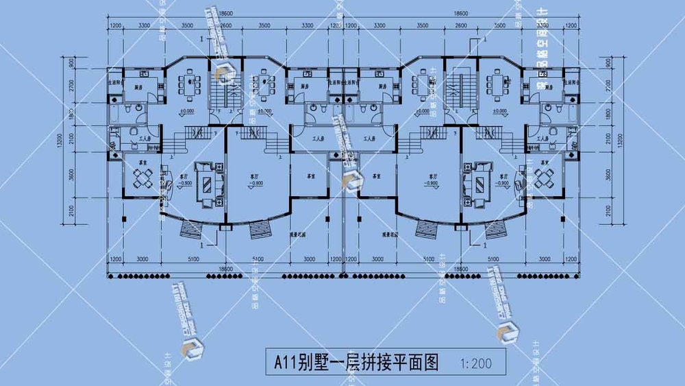 現(xiàn)代聯(lián)排別墅總平面.jpg